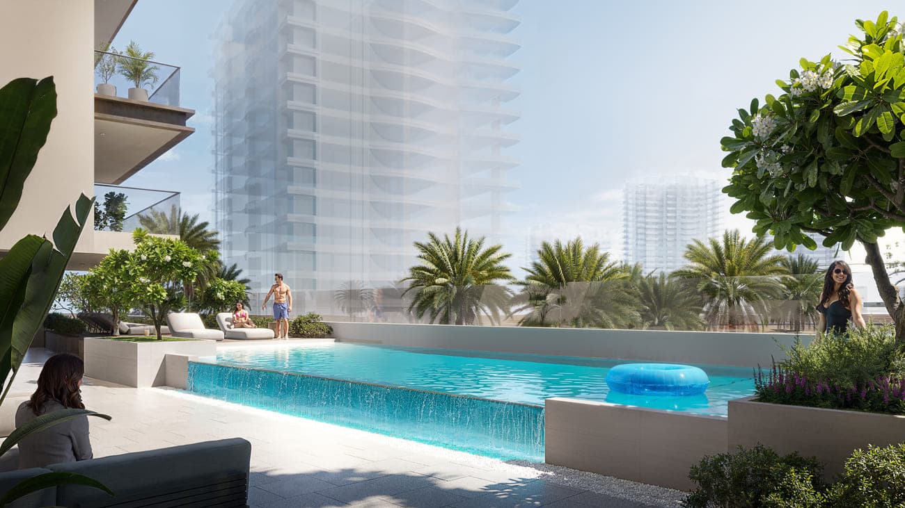 Pool Deck With Sun Loungers