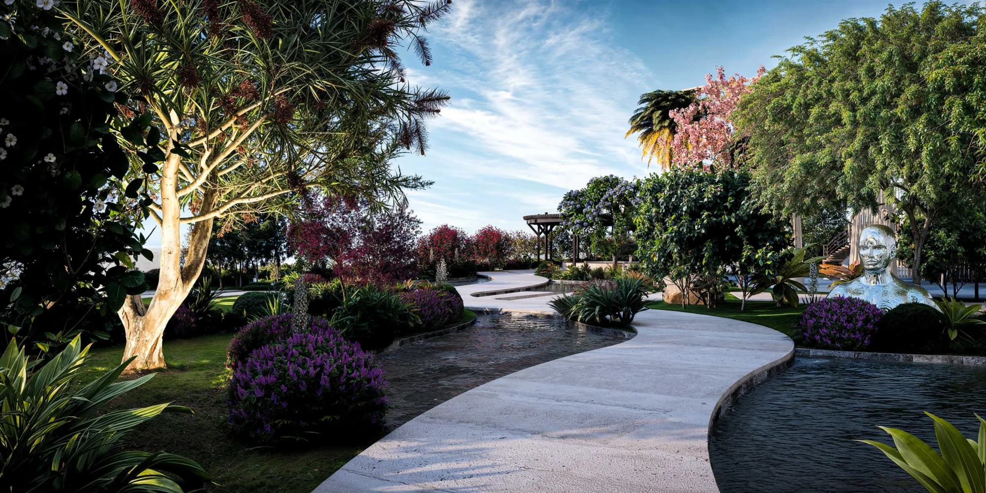 Walkways Through Greenery & Water