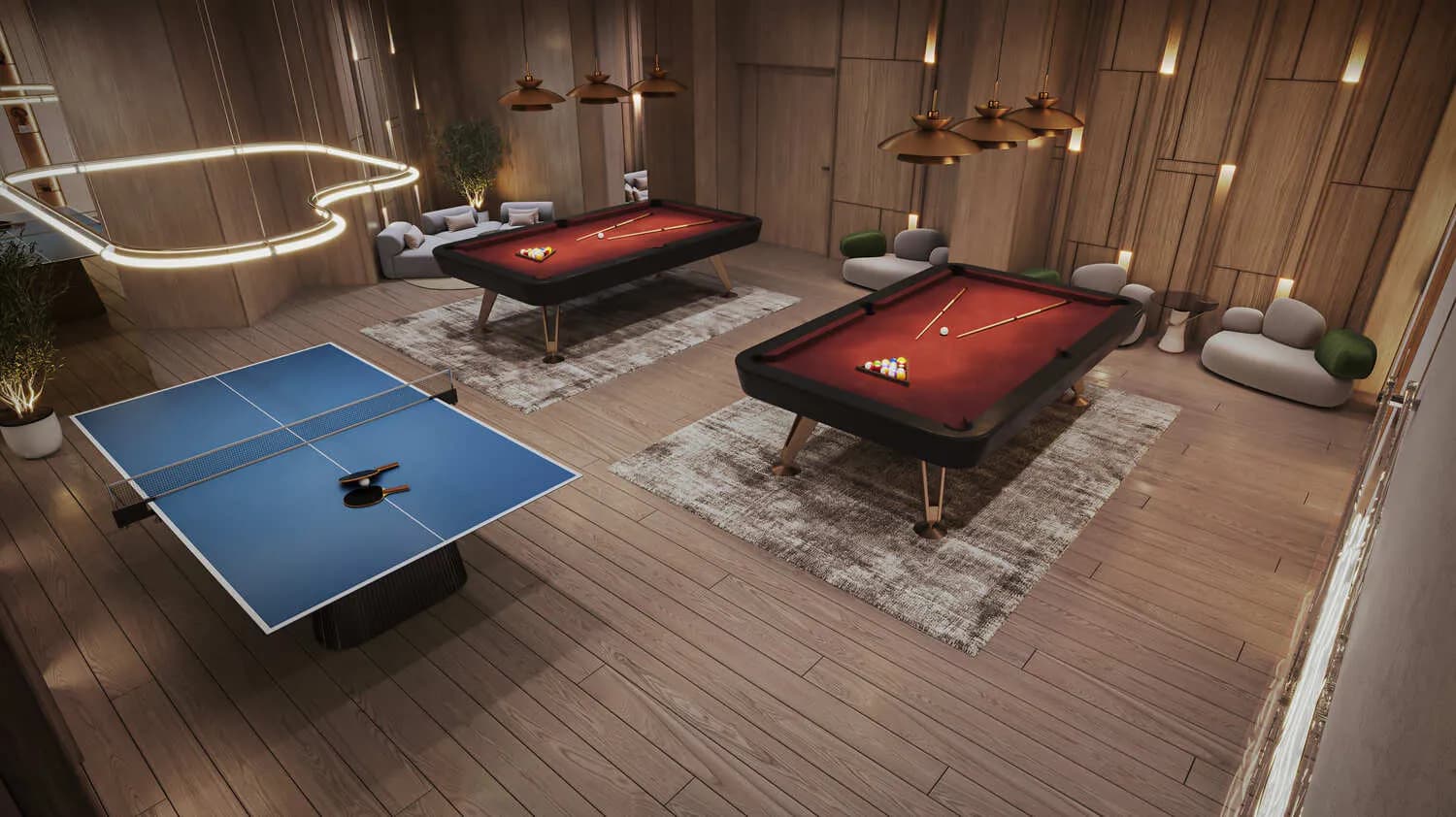 Billiard & Ping Pong Area