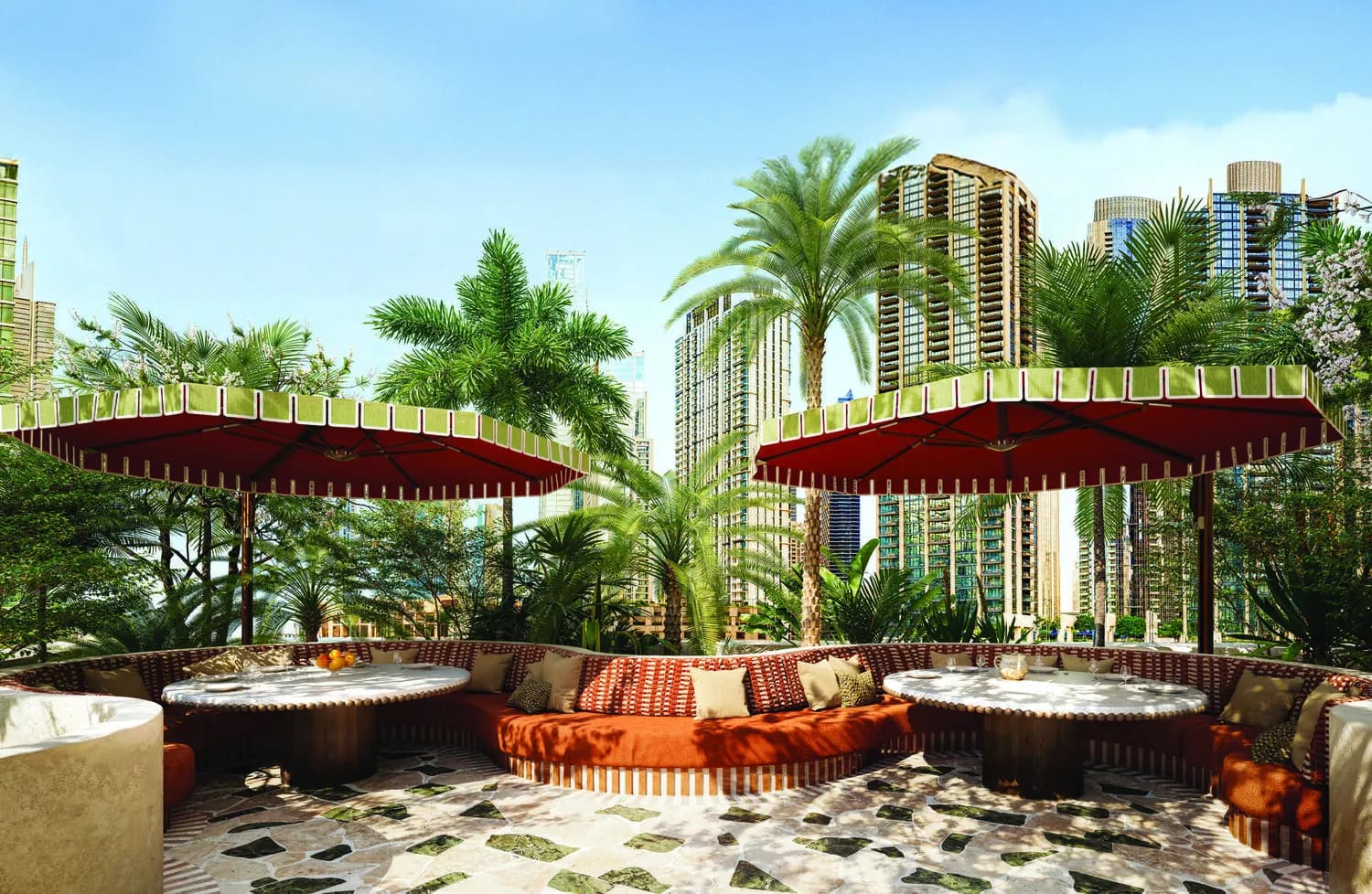 Landscaped Seating Areas & BBQ Lounge