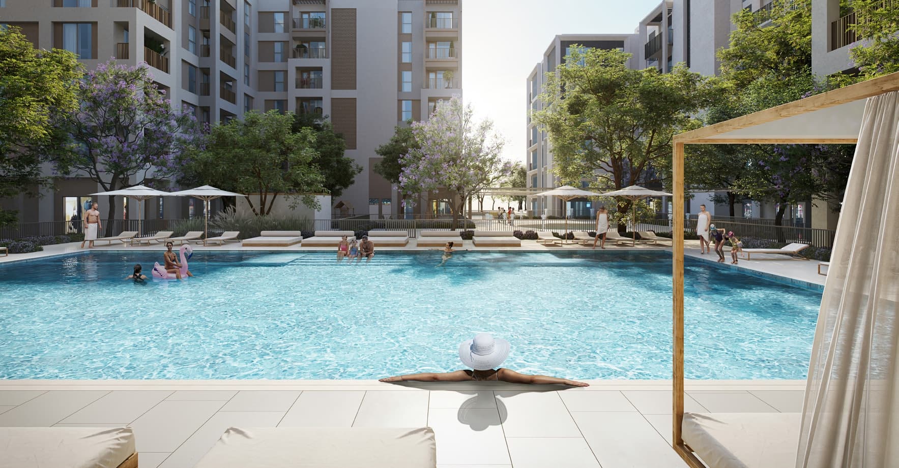 Large Family Pool And Pool Deck