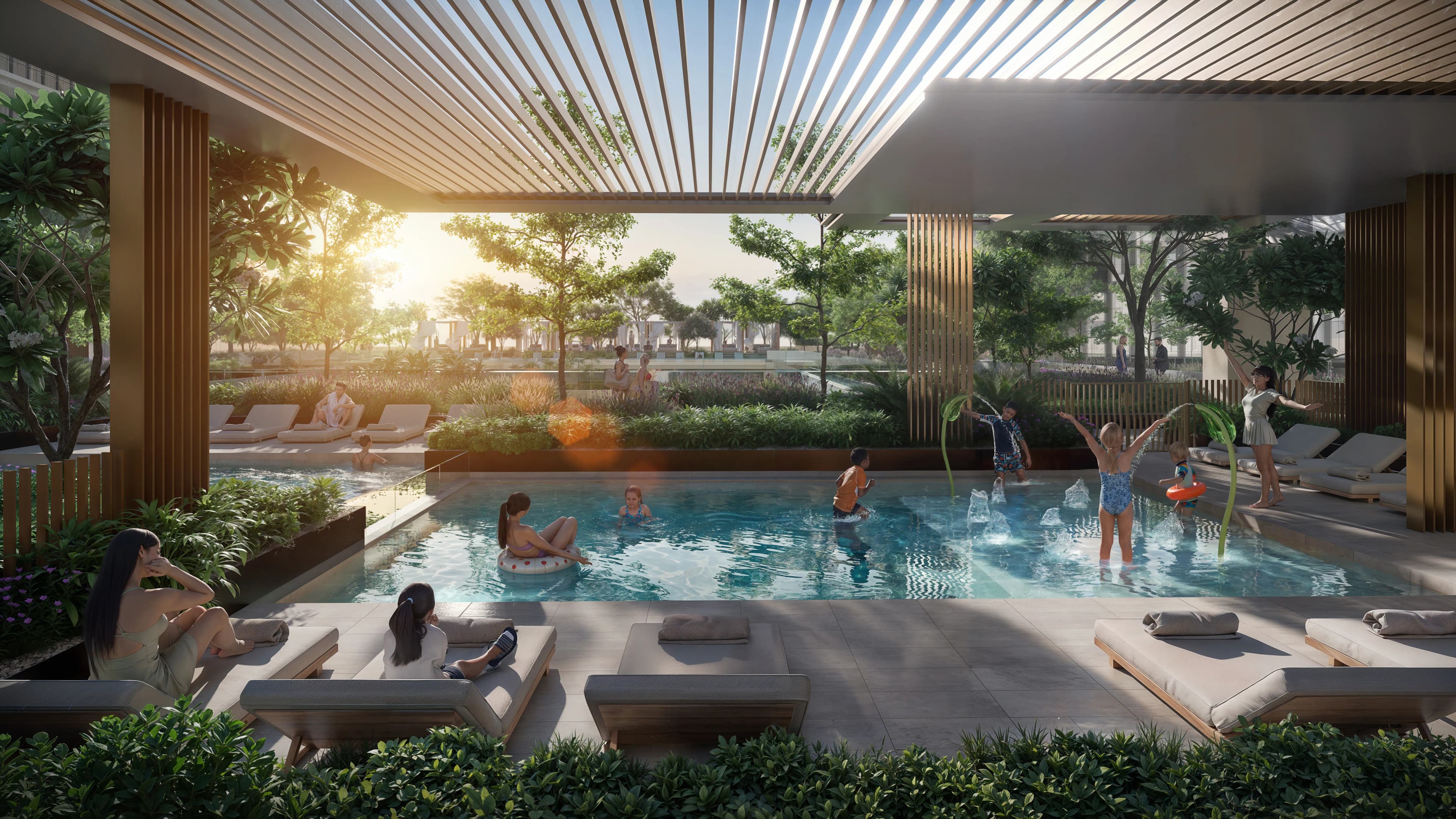 Family Pool with Kids’ Splash Pad
