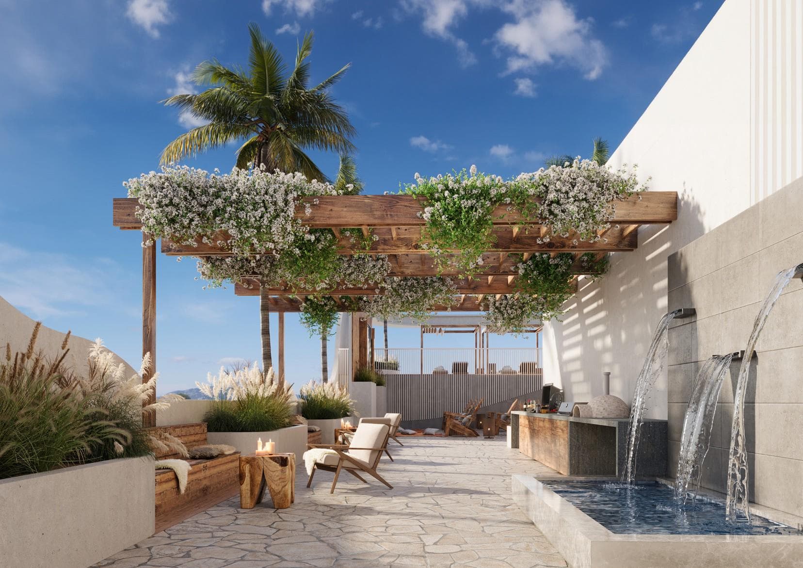 Zen Garden With Water Feature